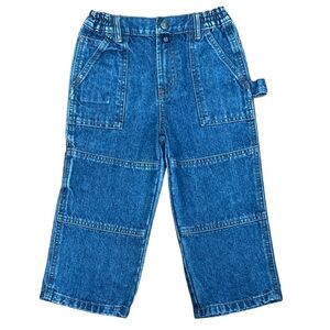 VINTAGE 90s Nautica Baby Boys Blue Carpenter Denim Jeans 2T